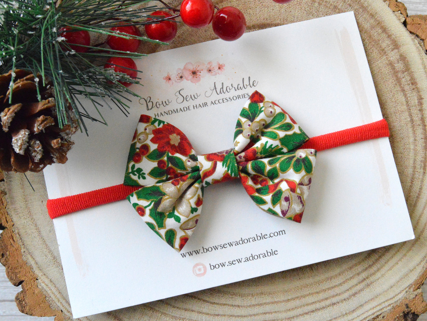 Boughs of holly | Hair bow