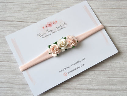 Light pink flower headband