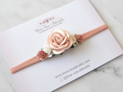 Dusky chelsea rose | Flower headband