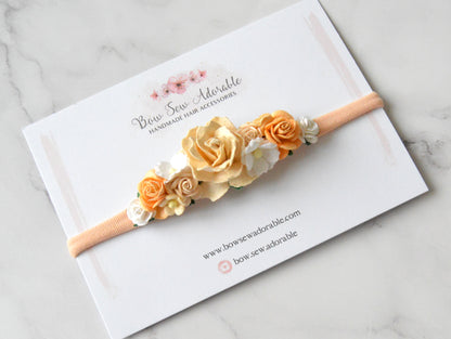 Floral Peach | Flower headband