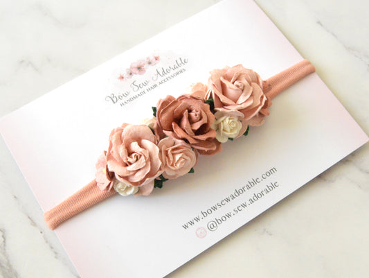 Dusky wild rose | Flower headband