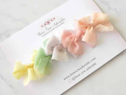 Pastel rainbow chiffon | Headband