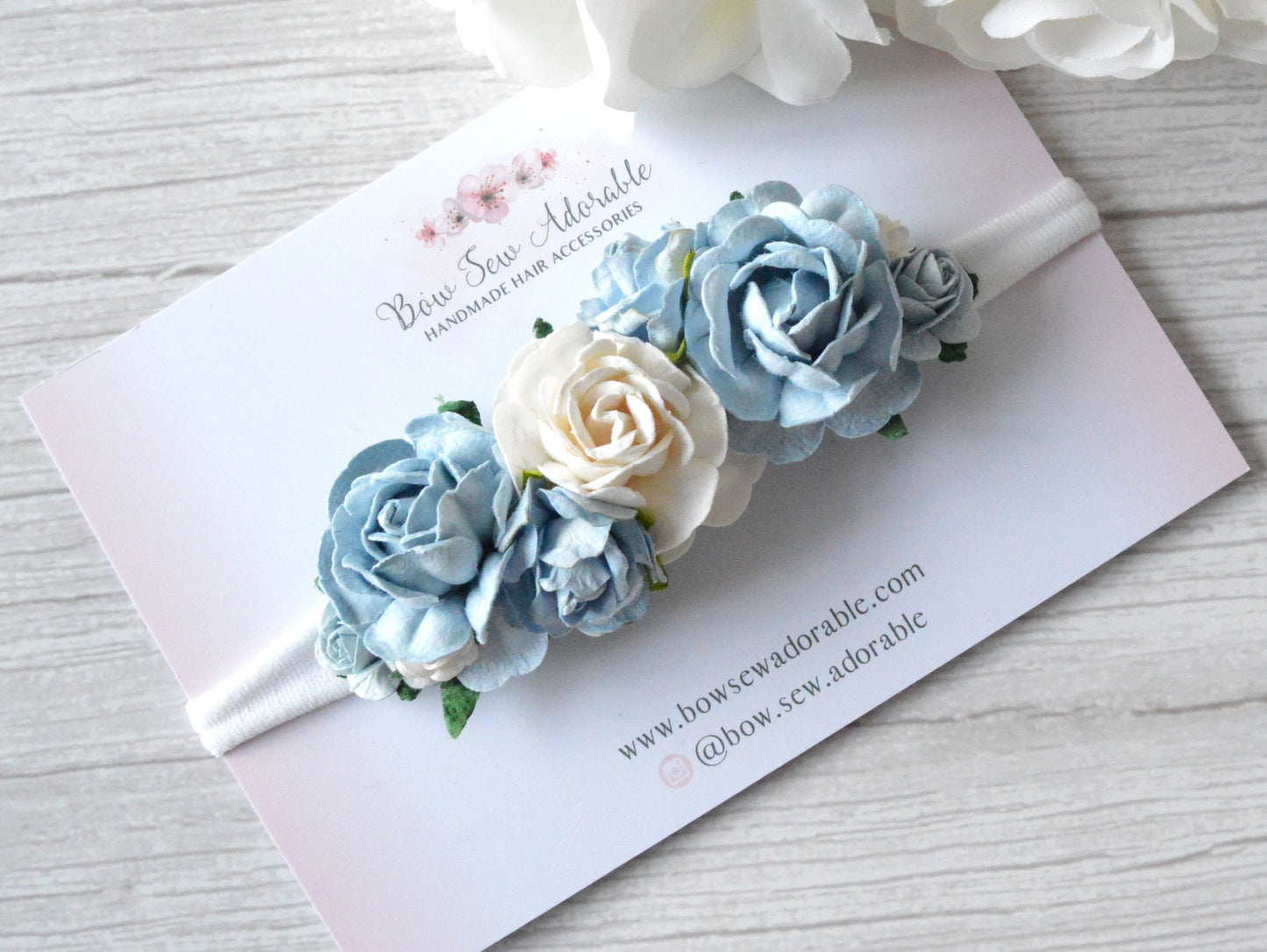 Baby blue floral | Flower headband