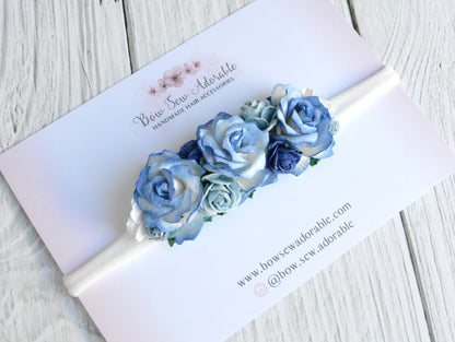 Ombre blue | Flower headband