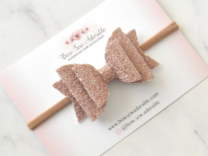 Mink brown glitter | Hair bow