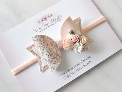 Bunny floral | Hair bow