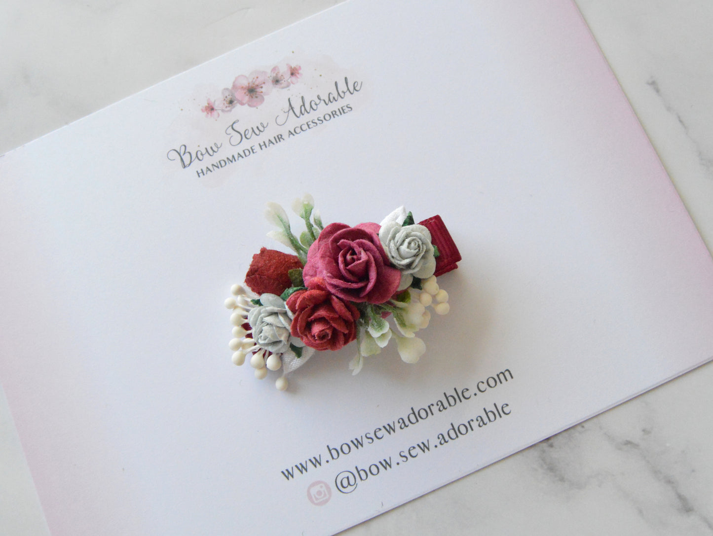 Mini autumn florals | Hair clip set/individual