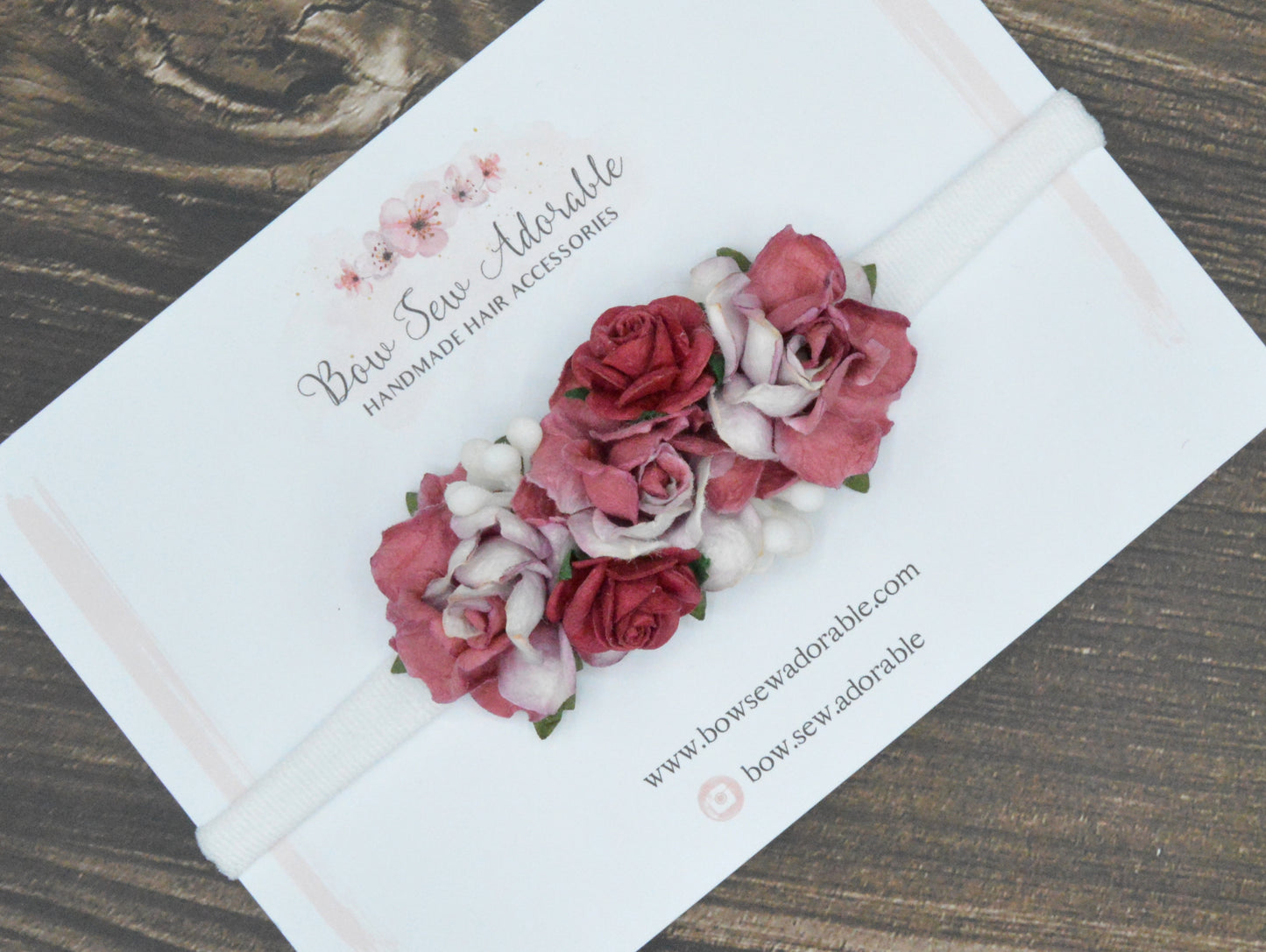 Burgundy mix | Flower headband