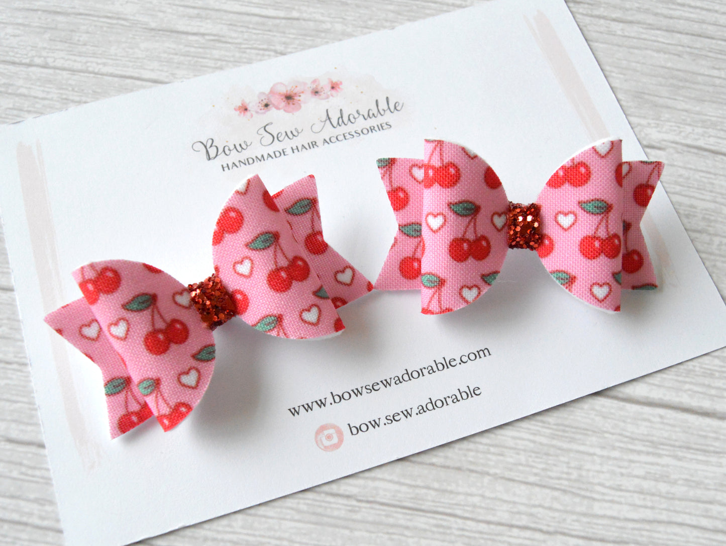 Sweet cherry | Hair bow set