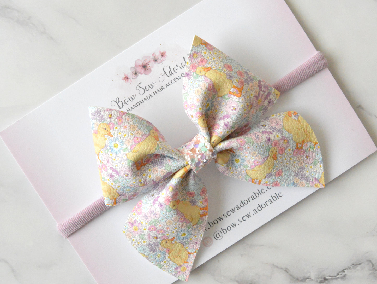 Pastel ducks | Hair bow