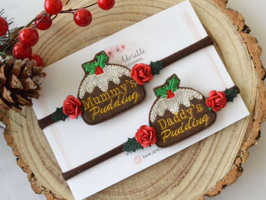 Christmas Pudding | Headband set/individual