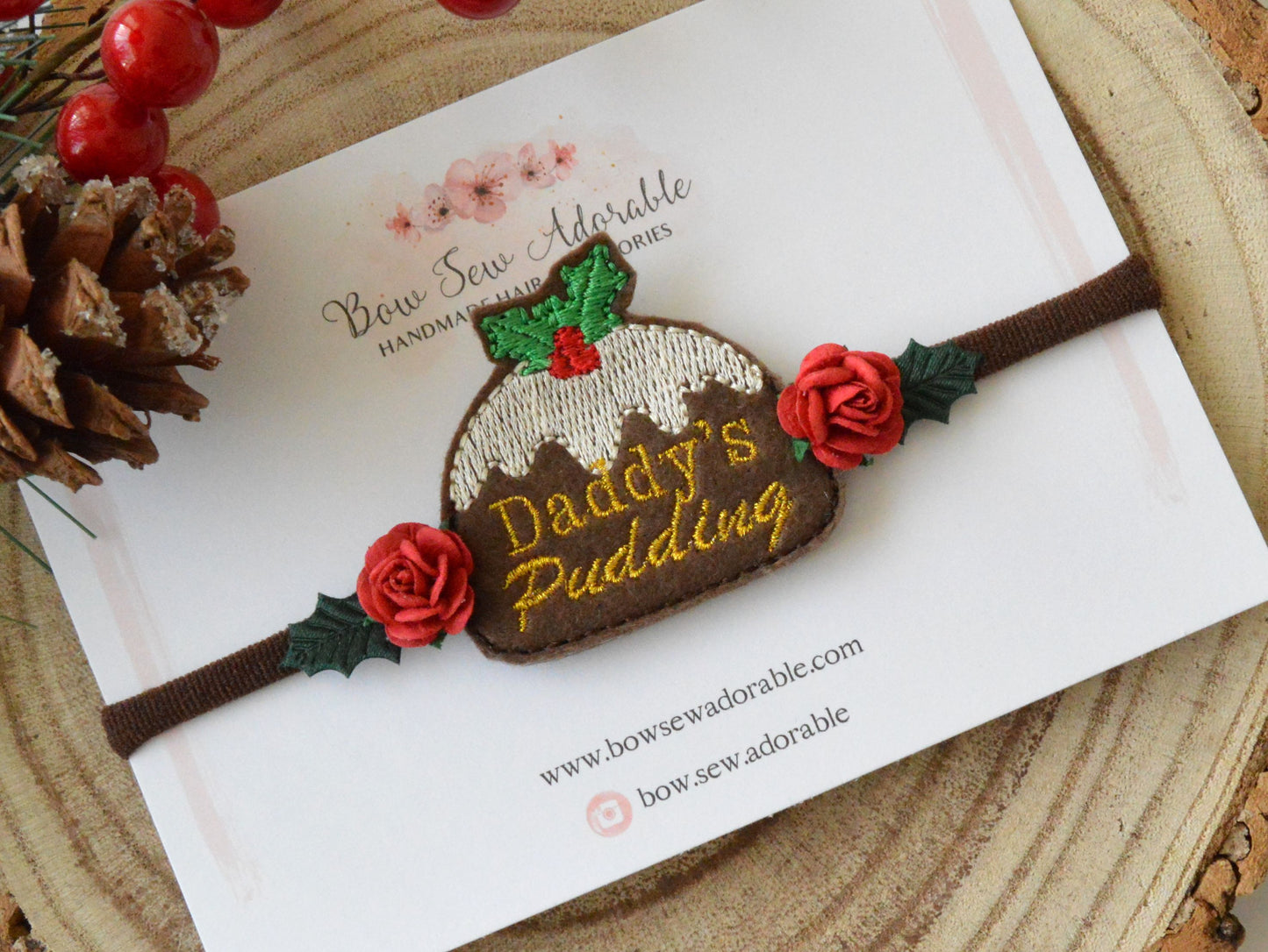 Christmas Pudding | Headband set/individual