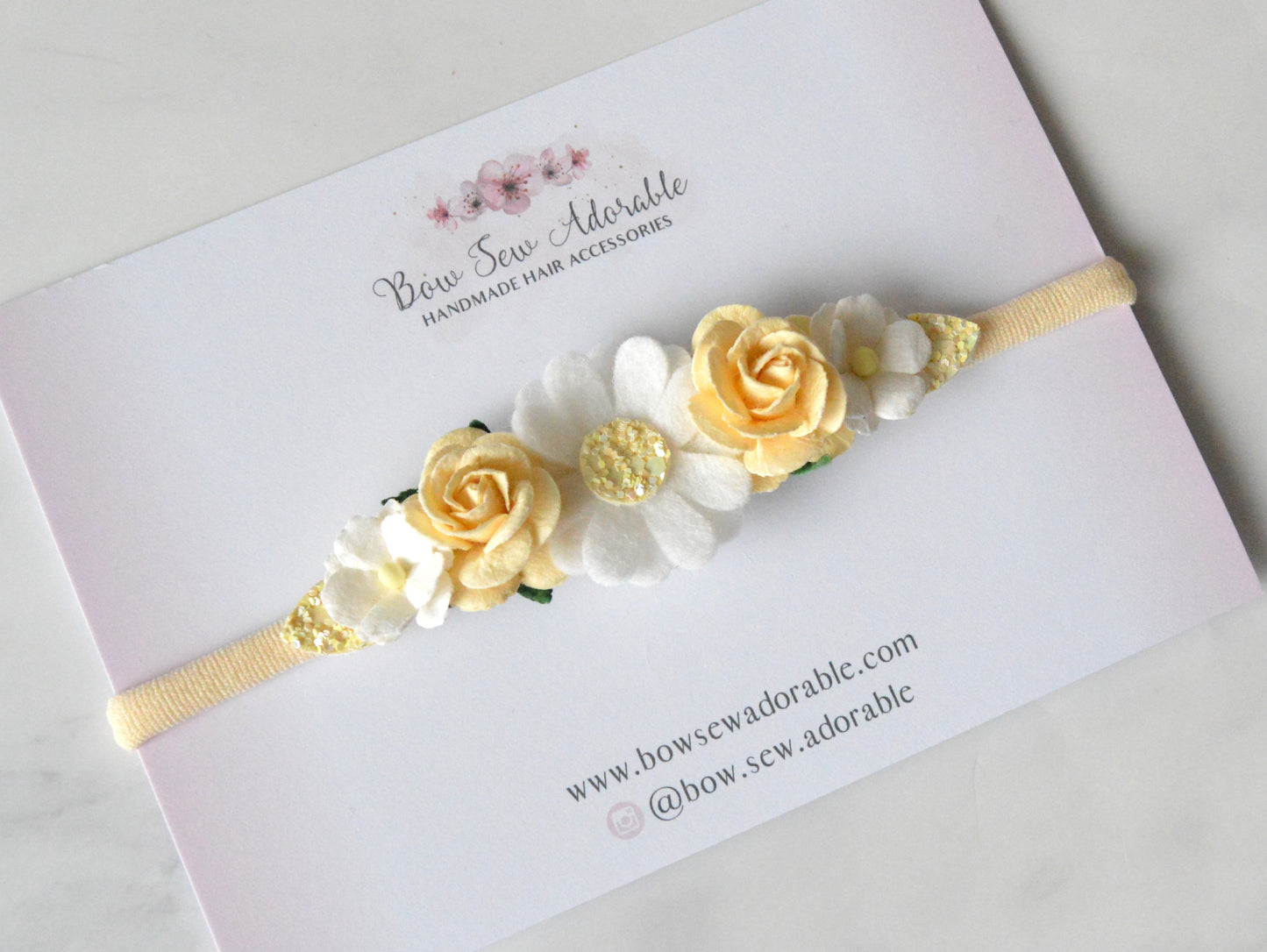 Lemon daisy floral | Flower headband