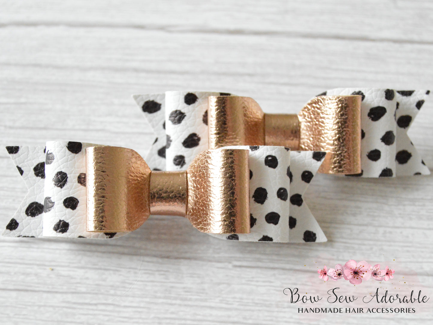 Dalmatian piggys | Hair bow set