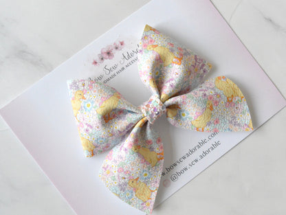 Pastel ducks | Hair bow