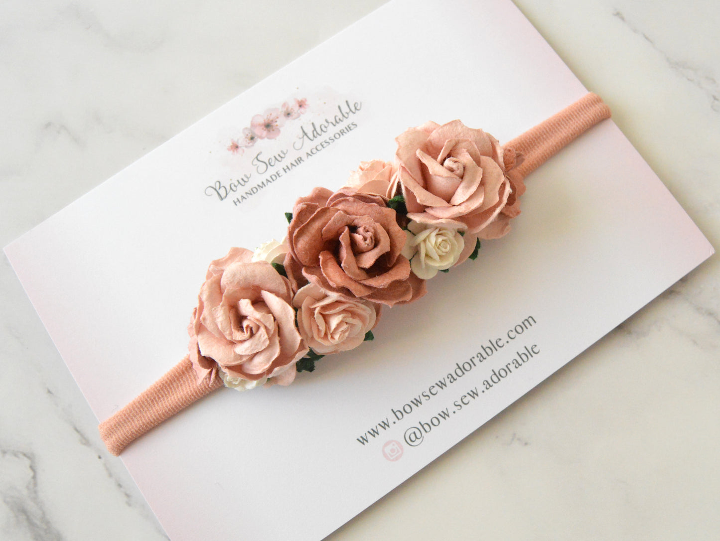 Dusky wild rose | Flower headband