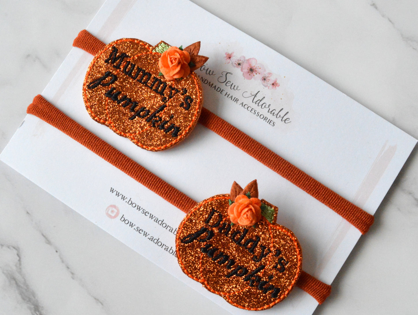 Mummy & daddy's pumpkin |  Feltie headband / clips