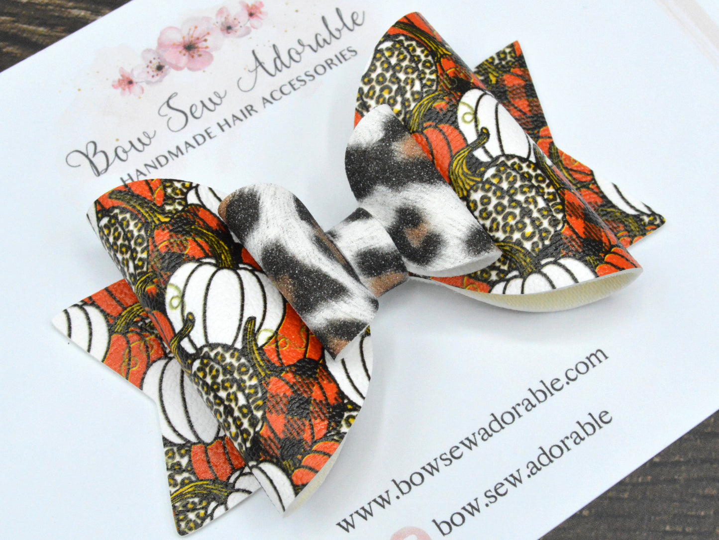 Leopard Pumpkin | Hair bow