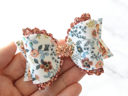 Floral rose | Hair bow