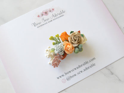 Mini autumn florals | Hair clip set/individual