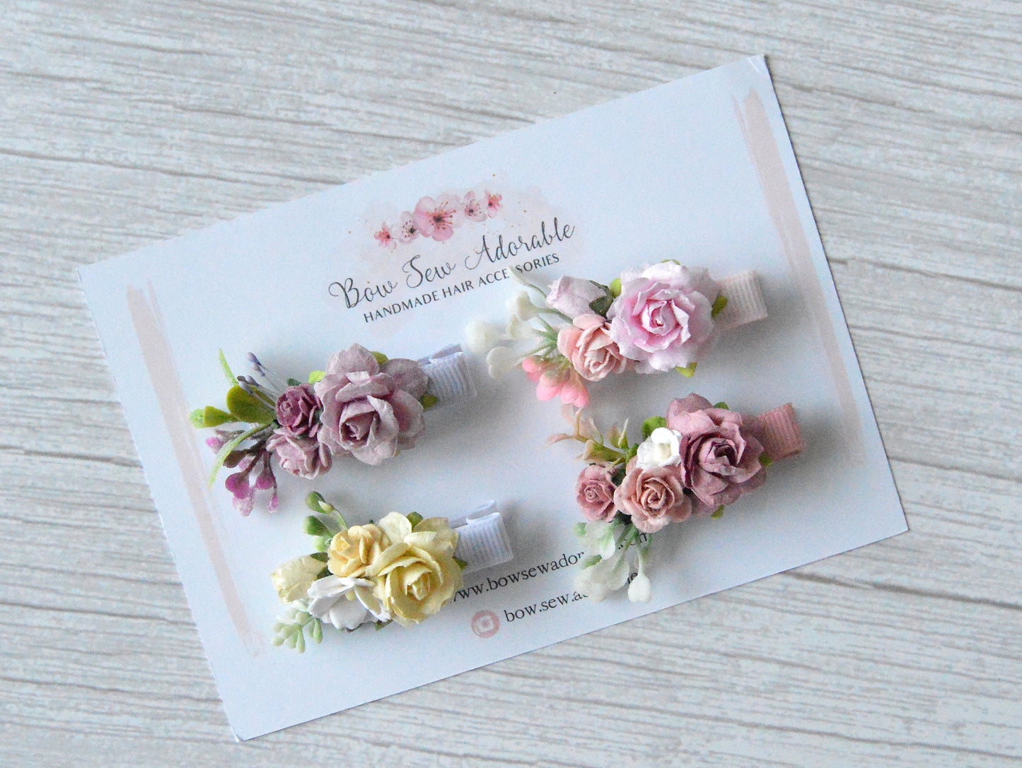 Spring floral | Fringe clip or headband (available as set/individually)