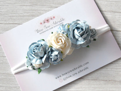 Baby blue floral | Flower headband