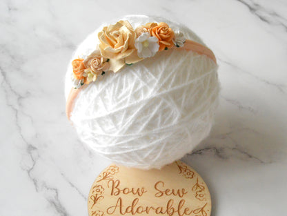 Floral Peach | Flower headband