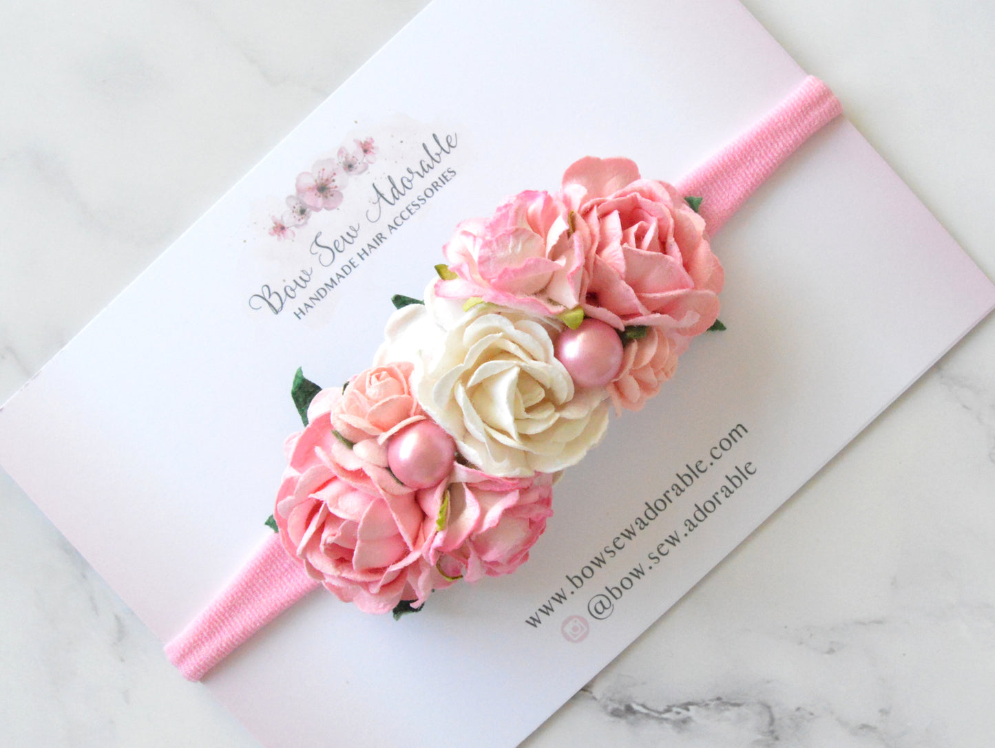 Candy pink floral | Flower headband