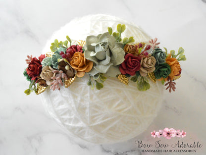 Harvest moon | Flower headband or tieback