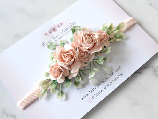 Light pink floral meadow | Flower headband