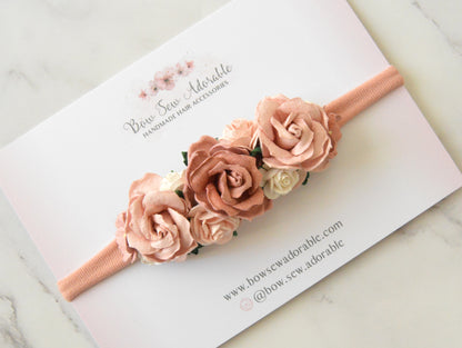 Dusky wild rose | Flower headband