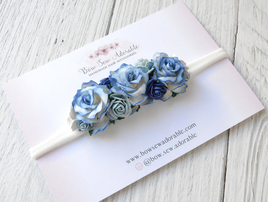 Ombre blue | Flower headband