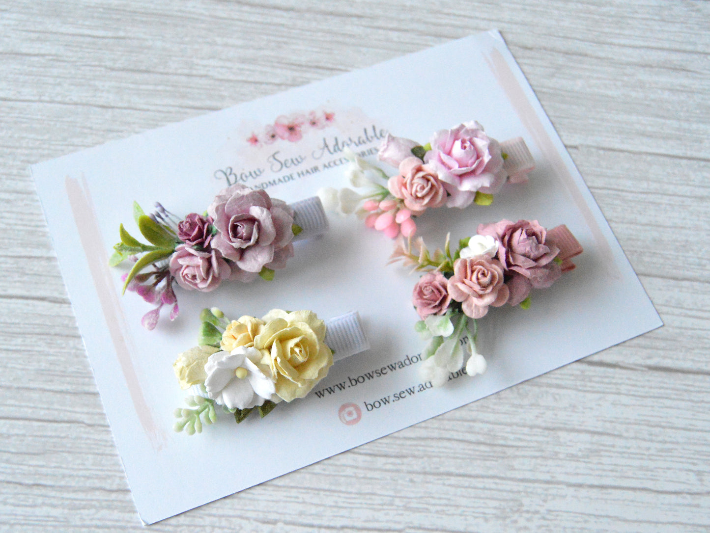 Spring floral | Fringe clip or headband (available as set/individually)