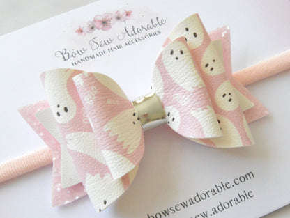 Pink ghostie | Hair bow