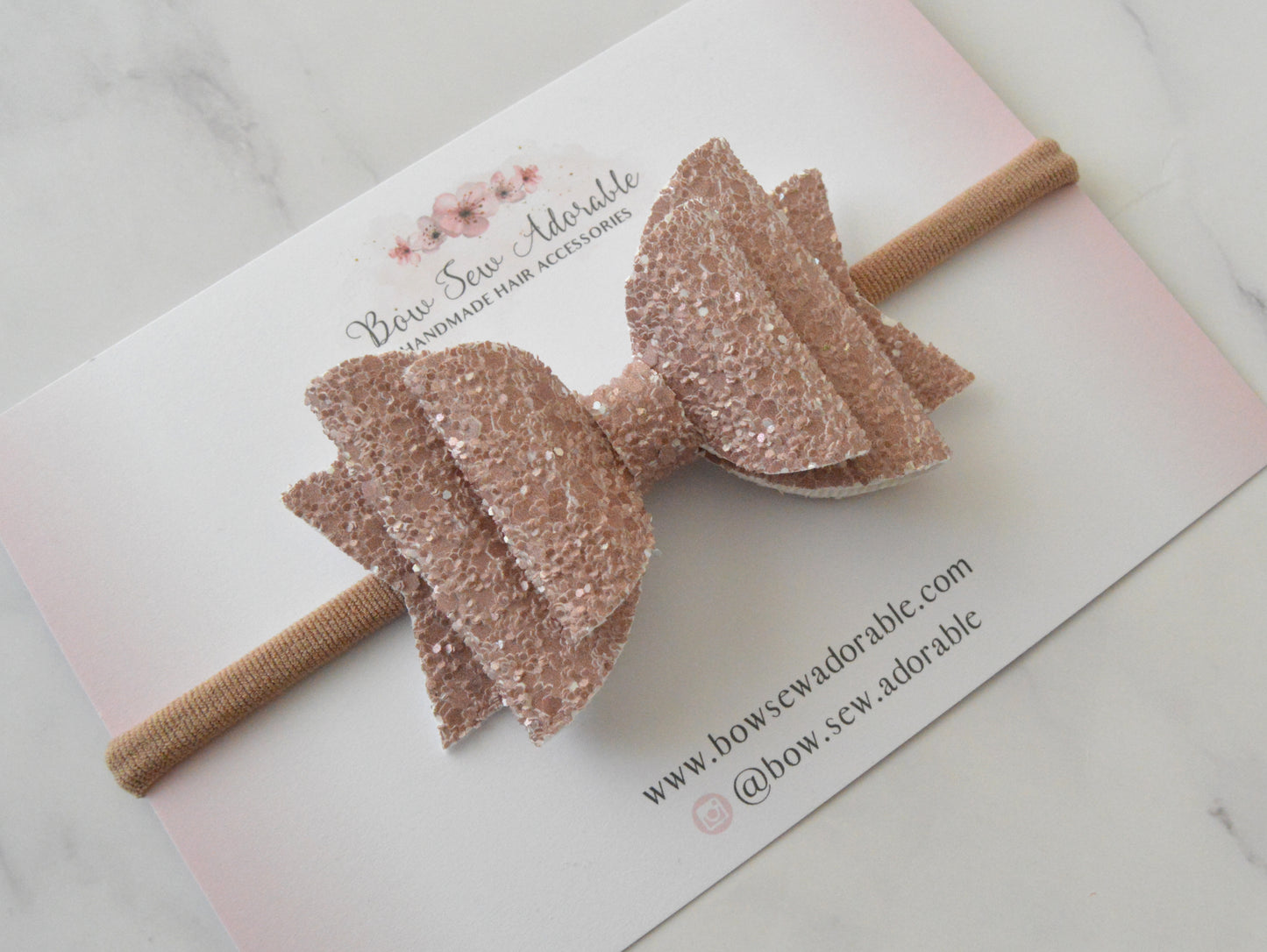 Mink brown glitter | Hair bow