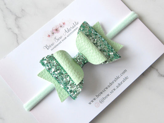Mint sparkles | Hair bow