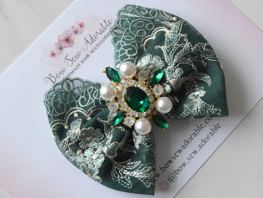 Winter green | Hair clip LIMITED EDITION RTS