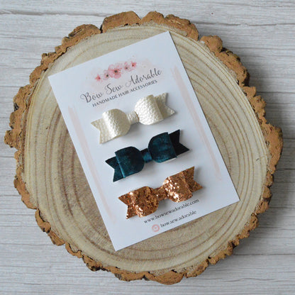 Luxe | Mini hair bow set