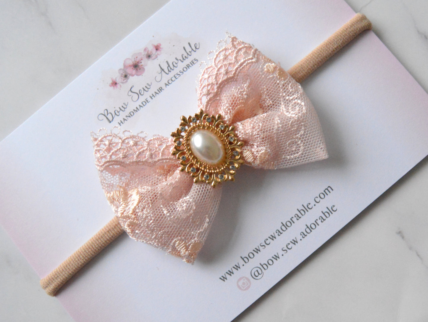 Nutcracker blush | Nylon headband LIMITED EDITION RTS