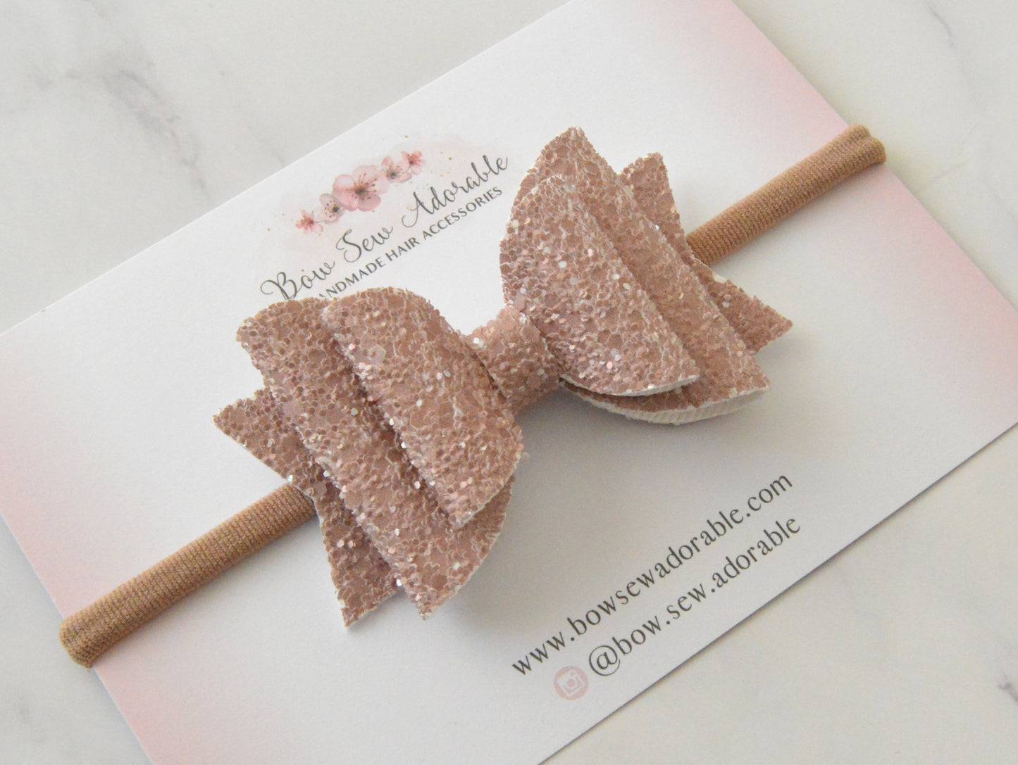 Mink brown glitter | Hair bow