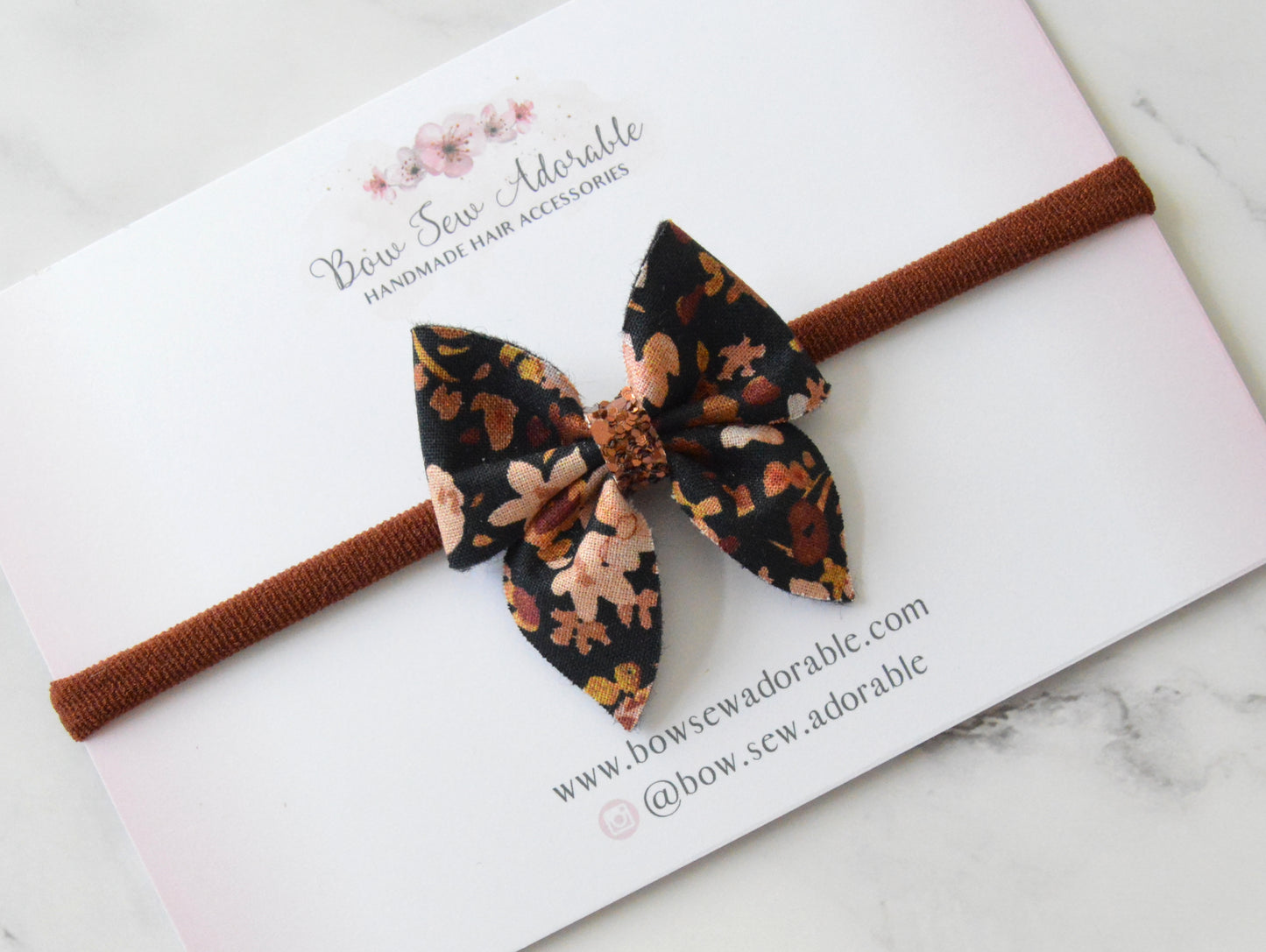 Floral sailor bows | Hair clips/headbands set