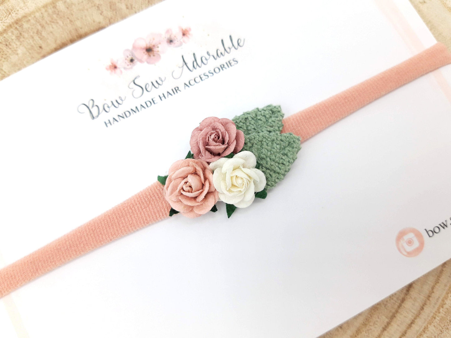 Dusky pink cluster | Flower headband