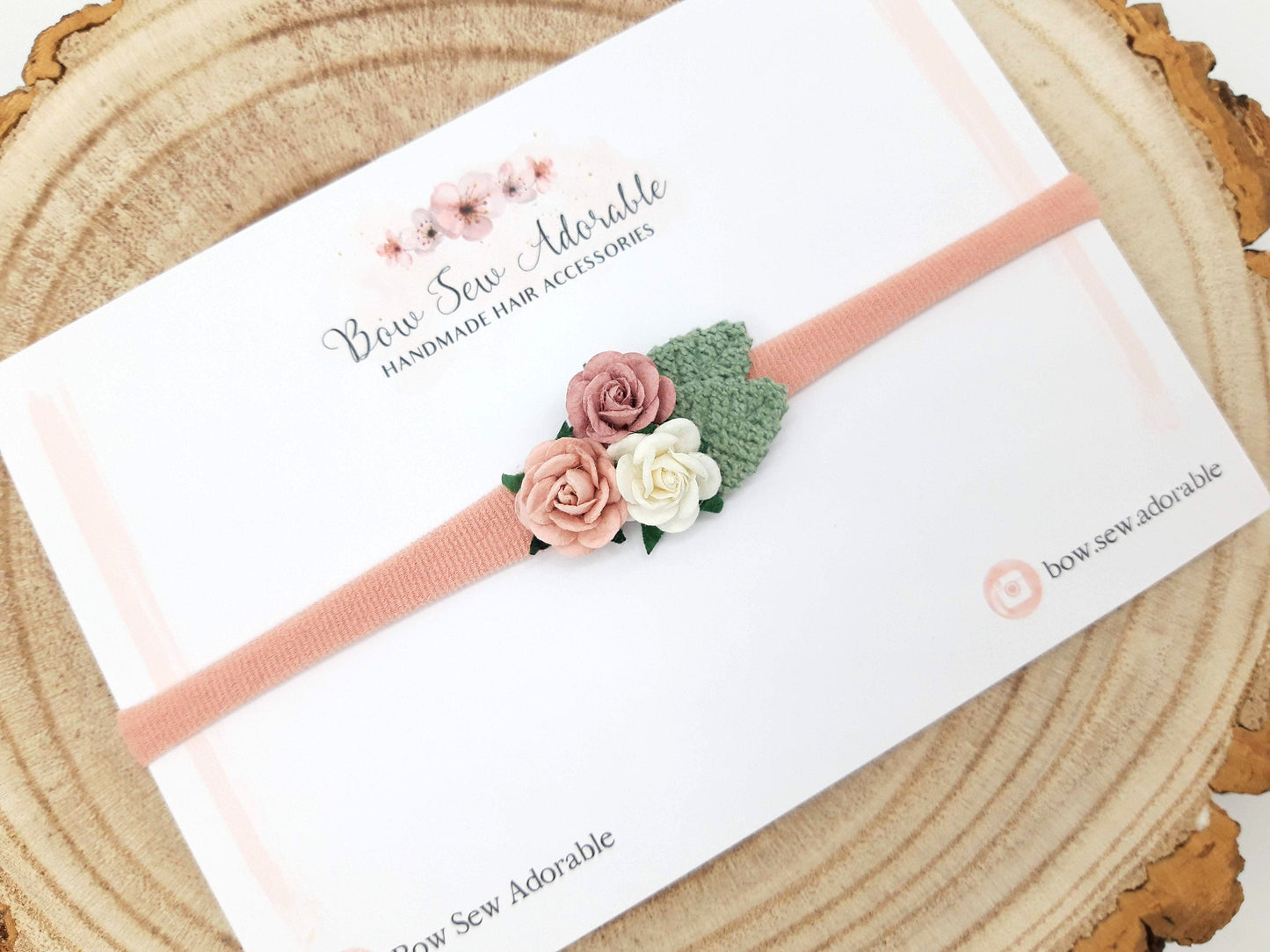 Dusky pink cluster | Flower headband