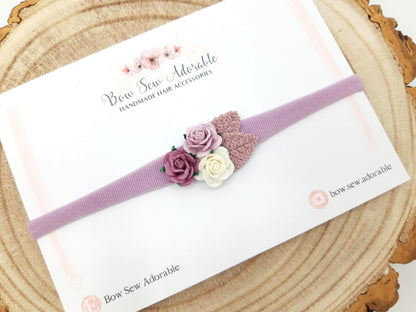 Purple rose cluster | Flower headband