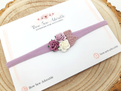 Purple rose cluster | Flower headband