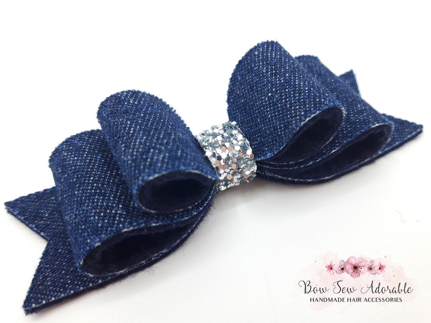 Denim on denim | Hair bow