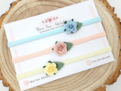 Dainty roses | Flower headband set