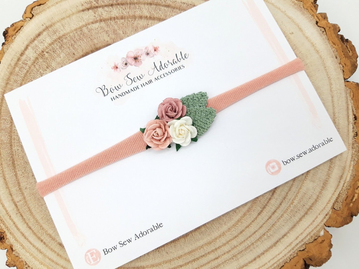 Dusky pink cluster | Flower headband