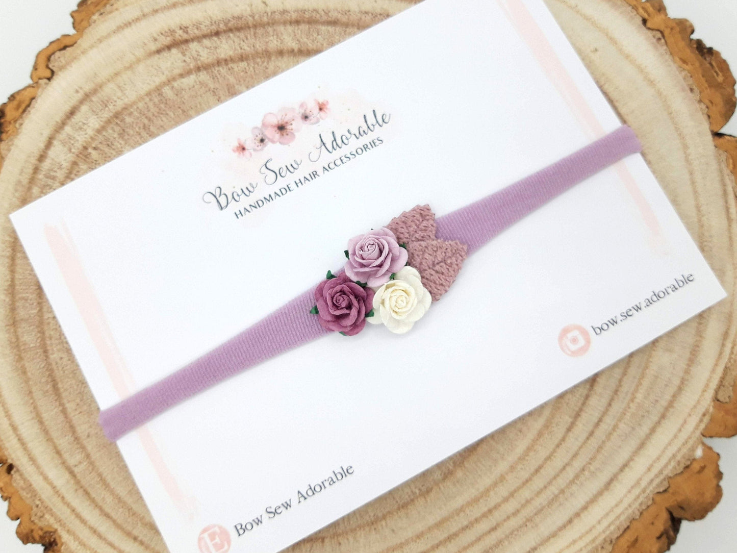 Purple rose cluster | Flower headband