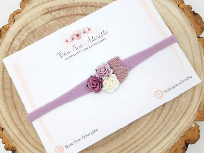 Purple rose cluster | Flower headband